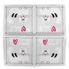 Sovie HOME MORITZ Pink Napkins, Linclass Airlaid, 40 x 40 cm, 1/4 Fold, 12 Count, White Cat Design with Black Stripes and Pink Heart view 3