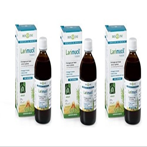 Biosline LARIMUCIL Adult Cough Syrup, 3 Packs, 175 ml