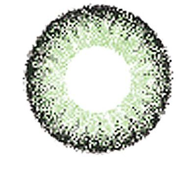 Matlens EOS J-211 Green Circle Contact Lenses, -3.00, 2 Lenses + Case + 50 mL Solution