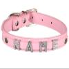 Scarlet pet My-Name Dog Collar with 5 Rhinestone Letters, Pink, M: 38 cm view 1