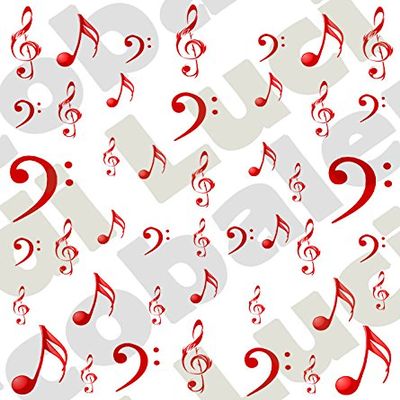 Red Musical Note Water Transfer Nail Art Stickers