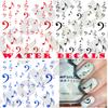 Red Musical Note Water Transfer Nail Art Stickers view 2
