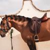 Los Nietos Dressage Leather Saddle Pad | Black view 3