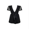 Selente Love & Fun Seductive 3-Piece Women's Lingerie Set with Robe, Thong & Satin Blindfold, Made in EU, Size L/XL view 3