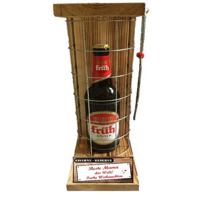 Christmas Gift for Mom: Eiserne Reserve Bottle Cage with Früh Kölsch and Saw