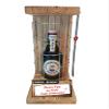 Christmas Gift for Grandpa: Flensburger Pilsener in Iron Reserve Cage with Saw, Red “Best Grandpa in the World” Text (1 x 0.33 L) view 1