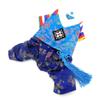 ZUNEA Traditional Korean Hanbok Costume for Small Dogs and Cats, Embroidered Silk Pet Jumpsuit, Size M view 4
