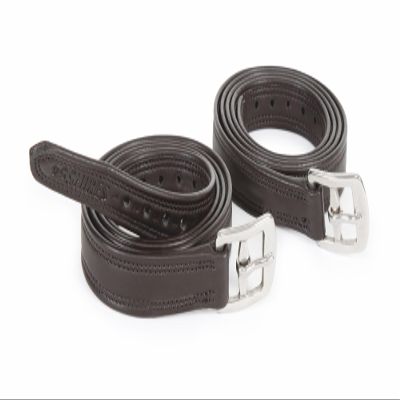 Shires Easy Care Non-Stretch Stirrup Leathers, Havana
