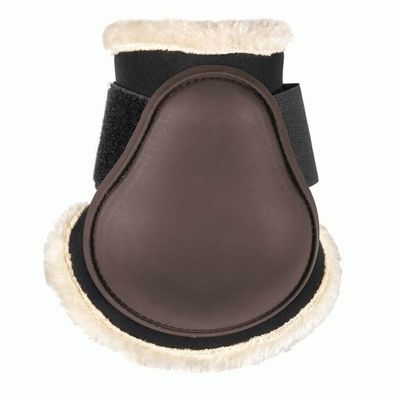 USG Hard-Shell Fetlock Boots with Synthetic Fur Trim, Pony, Brown