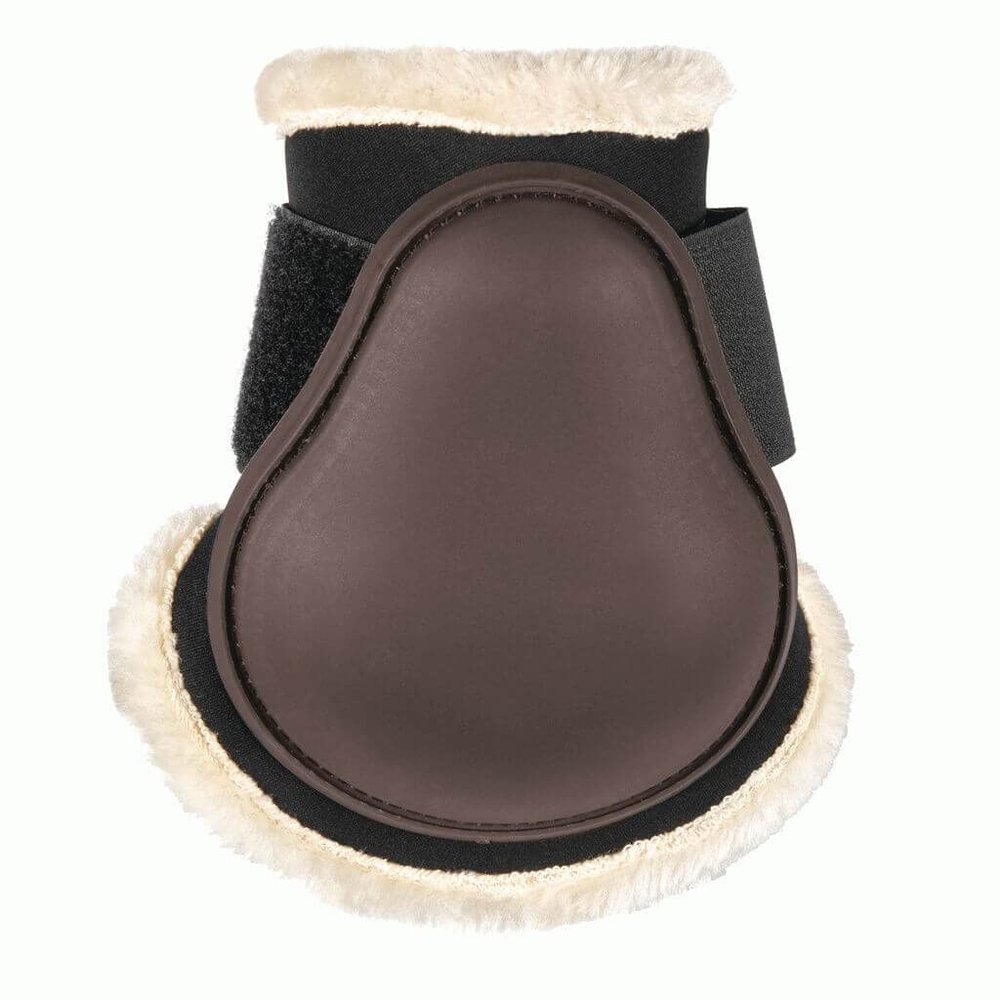 USG Hard-Shell Fetlock Boots with Synthetic Fur Trim, Pony, Brown