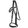 Hans Melzer Valluhn Bridle, Black/Silver, Hanoverian Noseband, Patent Leather, COB view 1