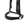 Hans Melzer Valluhn Bridle, Black/Silver, Hanoverian Noseband, Patent Leather, COB view 3
