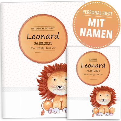 OLGS Personalized U-Heft and Vaccination Record Cover Set – Safari Animals