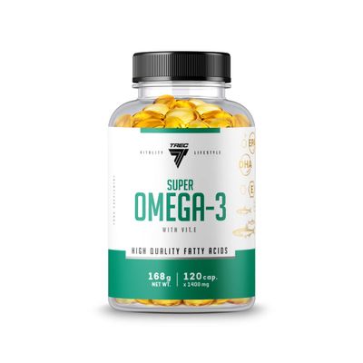 Trec Nutrition Super Omega 3 Essential Fatty Acid Supplement, 120 Capsules