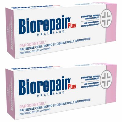 Biorepair Parodontgel? Daily Toothpaste - 2.54 fl oz (75 mL) Tubes (Pack of 2) [Italian Import]
