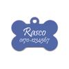 Bone-Shaped Dog Tag with One-Sided Engraving (S, 32 x 19 mm, Light Blue) view 1