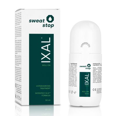 SweatStop IXAL Antiperspirant Roll-On 50 ml for Excessive Sweating & Hyperhidrosis – Patented, Aluminum-Free