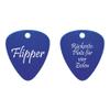 Plectrum-Shaped Dog Tag with Engraving on Both Sides (Dark Blue) view 1
