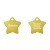 Star Dog Tag with Engraving on Both Sides (S, 27 x 27 mm), Yellow view 1