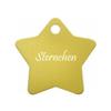 Star Dog Tag with Engraving on One Side (S (27x27mm), Yellow) view 1