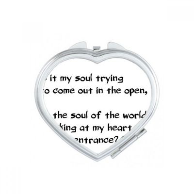 DIYthinker Poetry Quote Hold on to Dreams Heart Compact Makeup Pocket Mirror