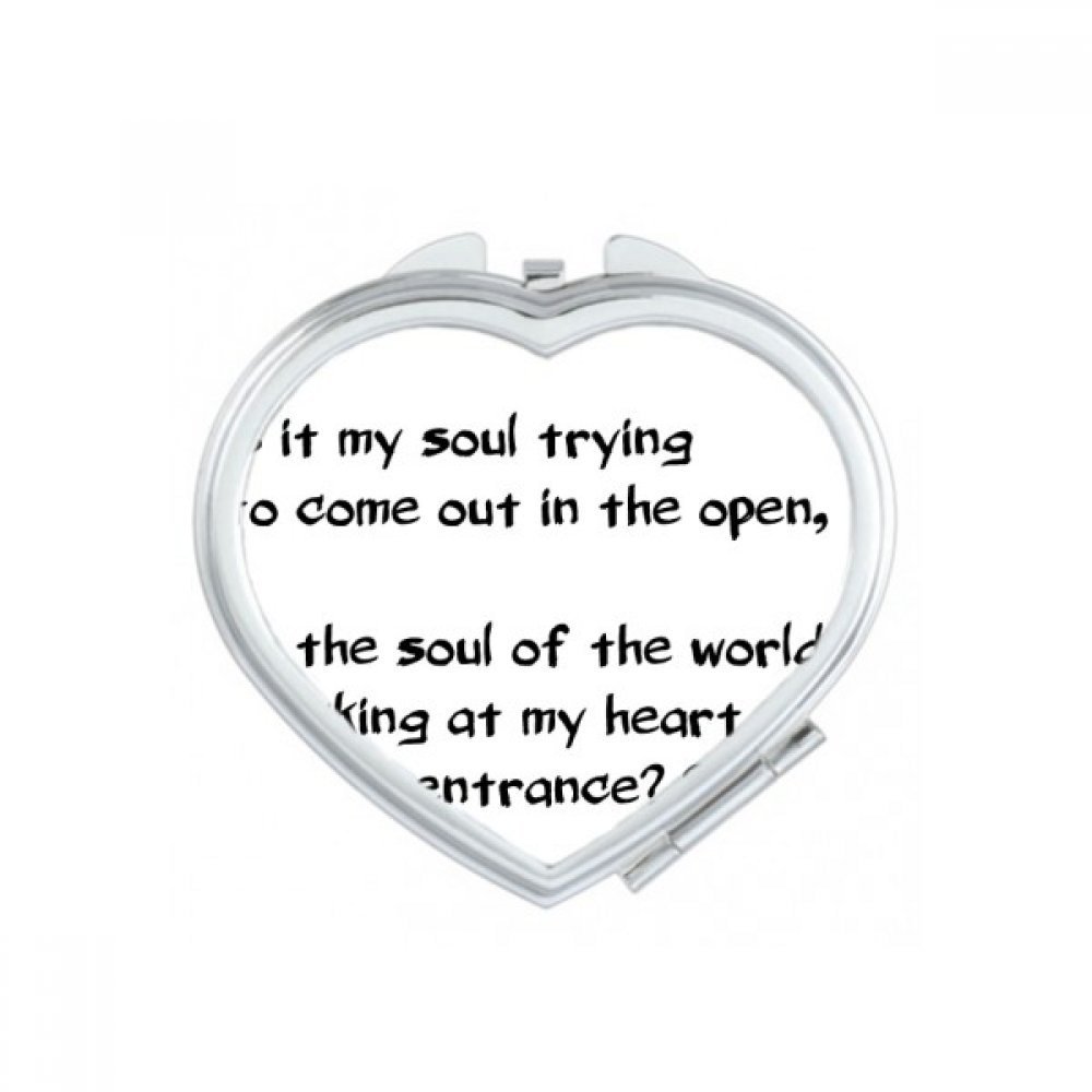 DIYthinker Poetry Quote Hold on to Dreams Heart Compact Makeup Pocket Mirror
