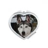 DIYthinker Bulldog Heart Compact Makeup Mirror, Multicolor view 1