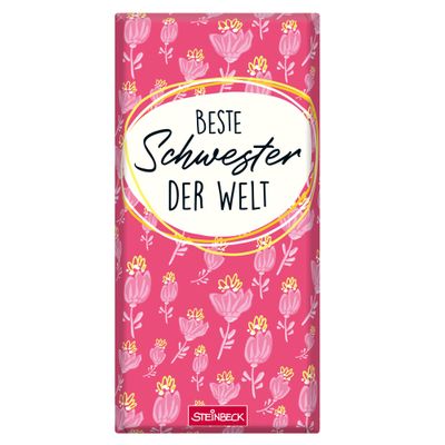 STEINBECK Best Sister Gift Chocolate Bar, 100 g