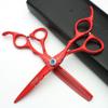 Professional 6-Inch Japan 440C Steel Red Hair Cutting Scissors Set view 1