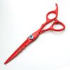 Professional 6-Inch Japan 440C Steel Red Hair Cutting Scissors Set view 2
