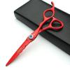 Professional 6-Inch Japan 440C Steel Red Hair Cutting Scissors Set view 3