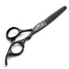 6-Inch Professional Japanese 440C Black Hair Cutting & Thinning Scissor Set view 4