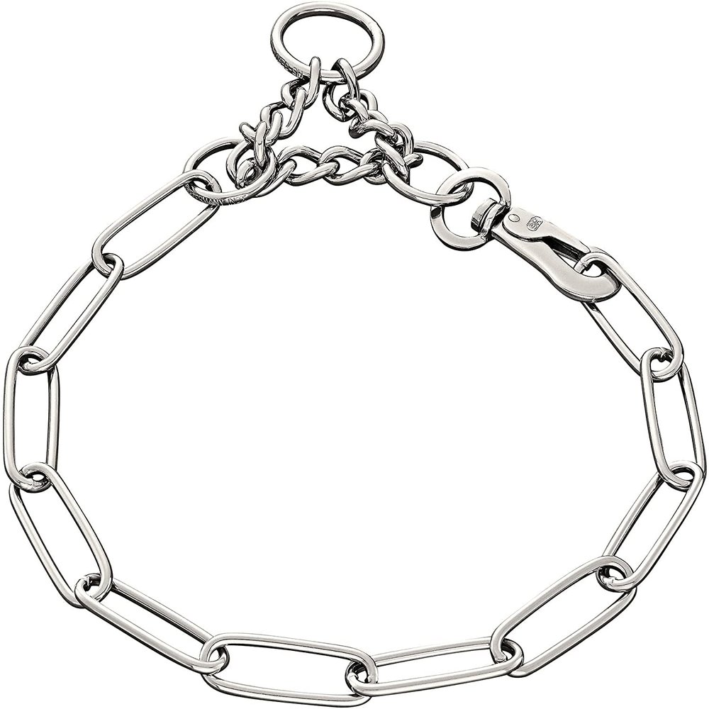 Sprenger Stainless Steel Dog Collar with Snap Hook and Pull-Limiting Chain, 3 mm, 54 cm