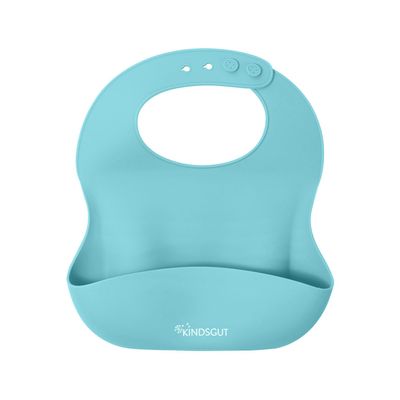 Kindsgut Silicone Bib for Babies with Catch-All Pocket, Mint