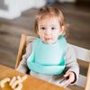 Kindsgut Silicone Bib for Babies with Catch-All Pocket, Mint view 4