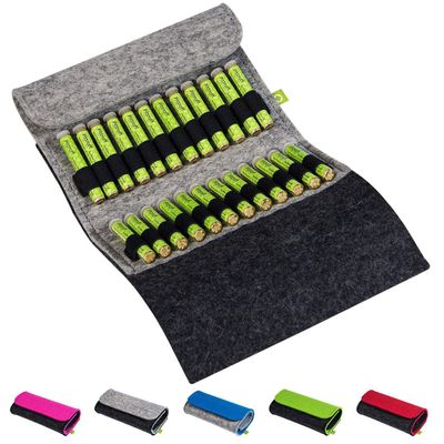 Homeopathic Pocket Kit with 24 Globule Tubes, Gray Felt