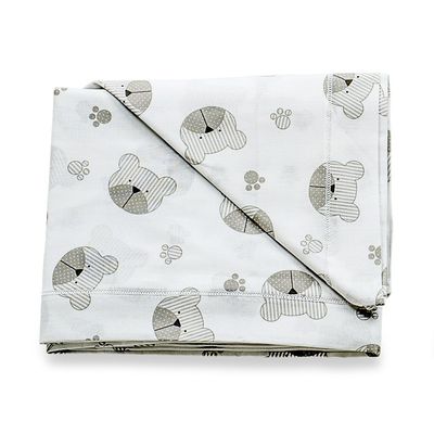 ITALBABY Fantasy Baby Crib Sheet Set, Gray, 3-Piece