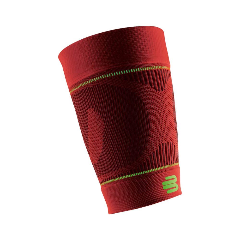 BAUERFEIND 1 Pair Sports Compression Thigh Supports, Unisex, Right or Left, Size S Long, Red