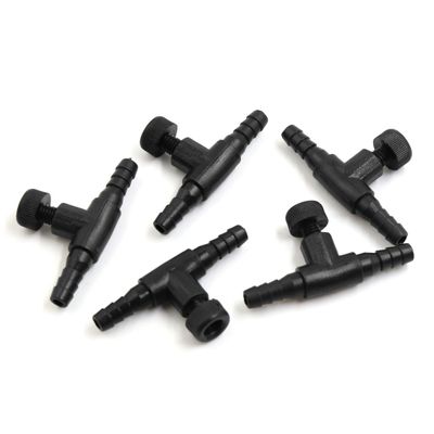 sourcing map 5pcs Black Plastic 2-Way Air Control Valve Set