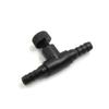 sourcing map 5pcs Black Plastic 2-Way Air Control Valve Set view 2