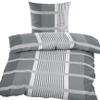 KH-Haushaltshandel Cotton Flannel Winter Bedding Set 135 x 200 + 80 x 80 cm, 100% Cotton, Gray Plaid (40140) view 1