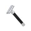 Safety Razor with Closed Comb, Chrome and Graphite, with Leather Case view 2