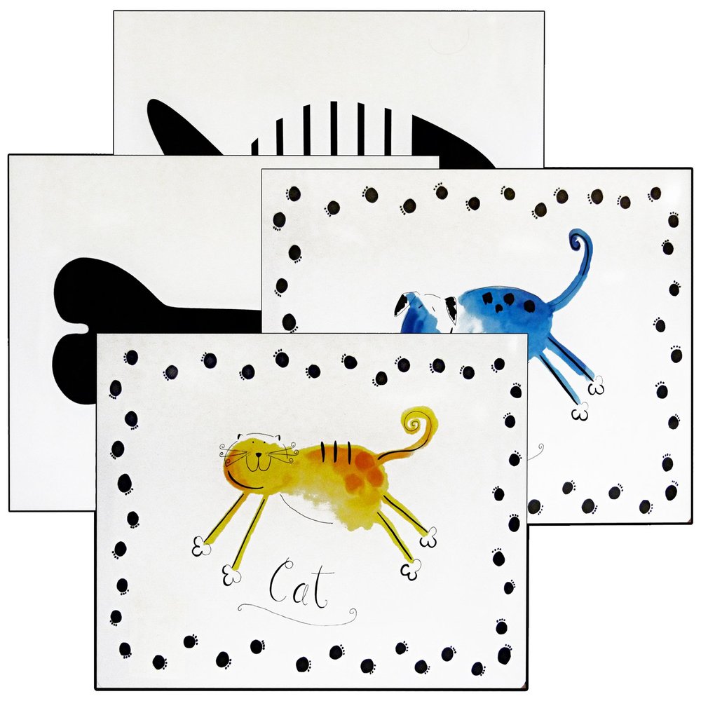 Cat Bowl Mat 44 x 32 Assorted