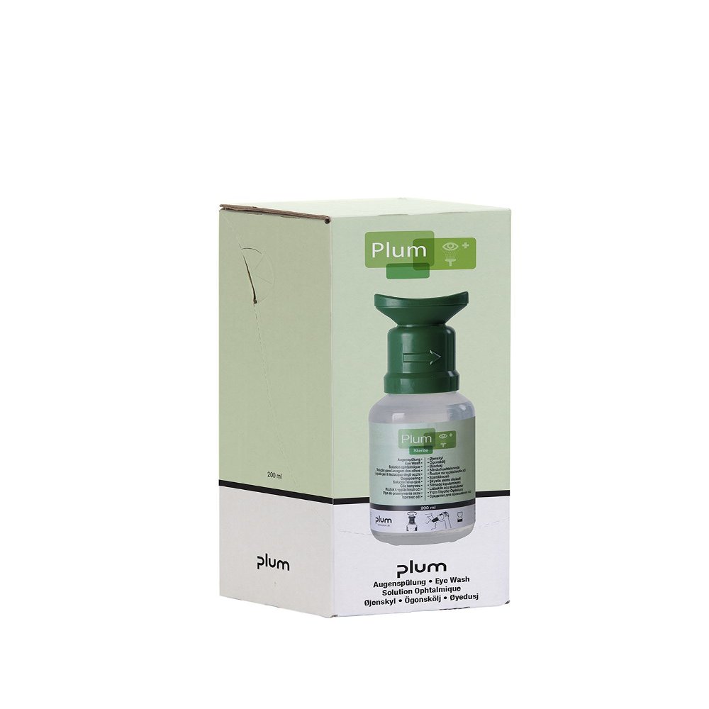Plum 4695 Eyewash Bottle in Individual Carton, 200 mL