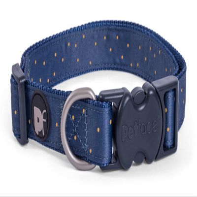 Petface Dog Collar, Mustard with Dots, Small
