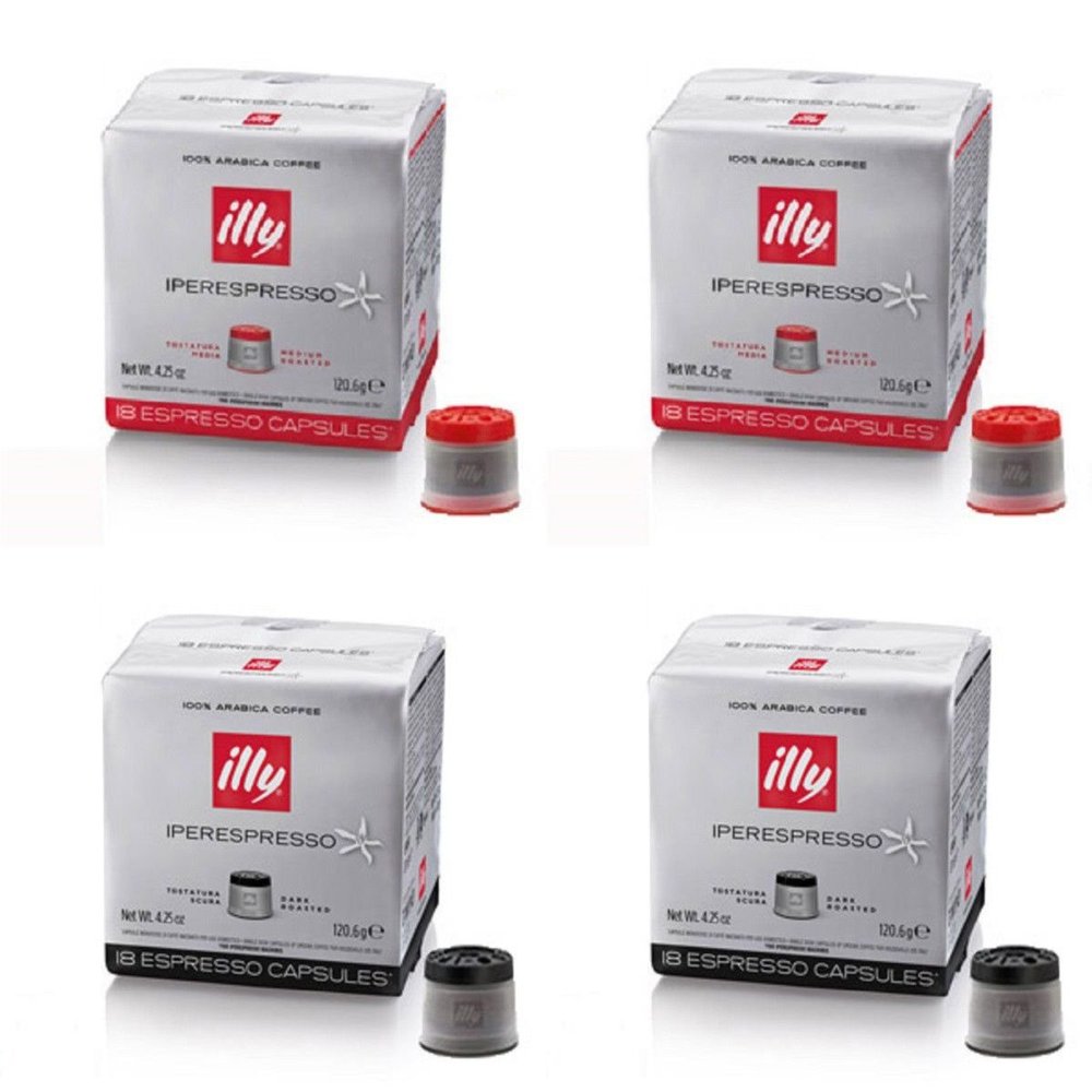 illy 36 Red Capsules, 36 Black Capsules