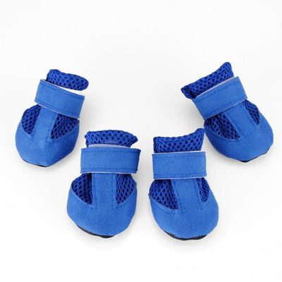 livecity 4 Dog Puppy Pet Soft Mesh Anti-Slip Shoes Boots