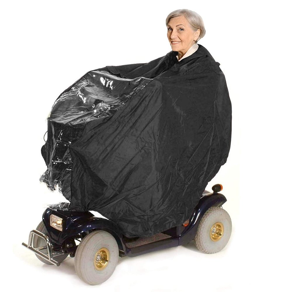 Bramble Universal Mobility Scooter Poncho with Hood and Clear Window