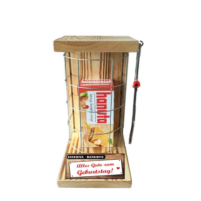 Birthday Gift with 10 Hanuta Wafers in an Iron Reserve Crate