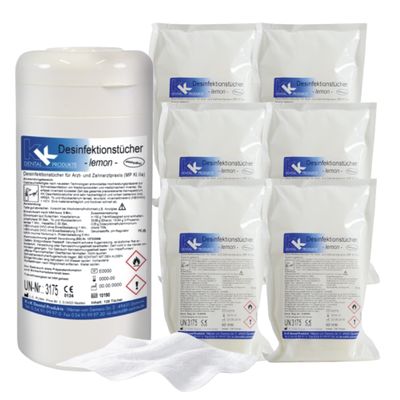 KK Lemon Disinfectant Wipes Set with Dispenser, 840 Wipes